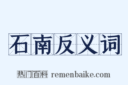 石南反义词是什么意思的图片